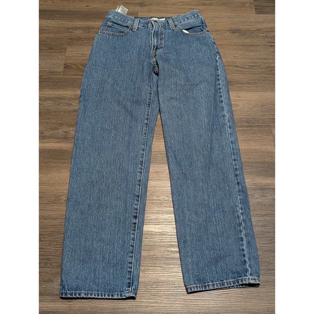 Levis 94 Baggy Jeans Womens 26 Medium Wash Blue Denim Straight Wide Leg 27x29
